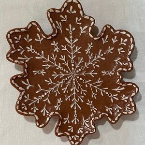 Pottery Barn Snowflake Platter